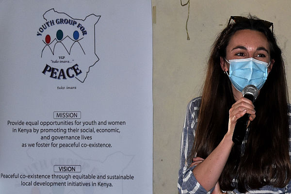 Susann Gihr während eines Trainings im Rahmen des Interreligiösen Dialogs (IRD) in Embulbul