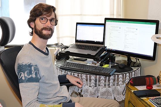 Markus Linsler im Homeoffice in Ecuador