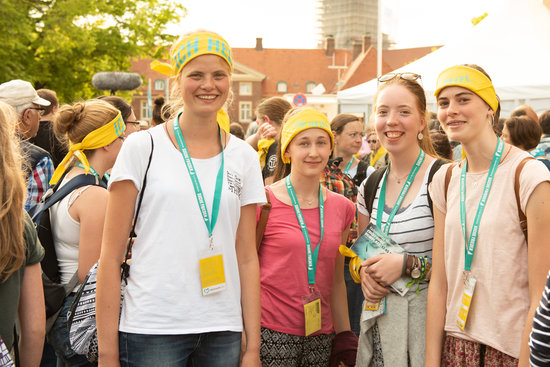 Helfer*innen auf dem Katholikentag 2018 in Münster